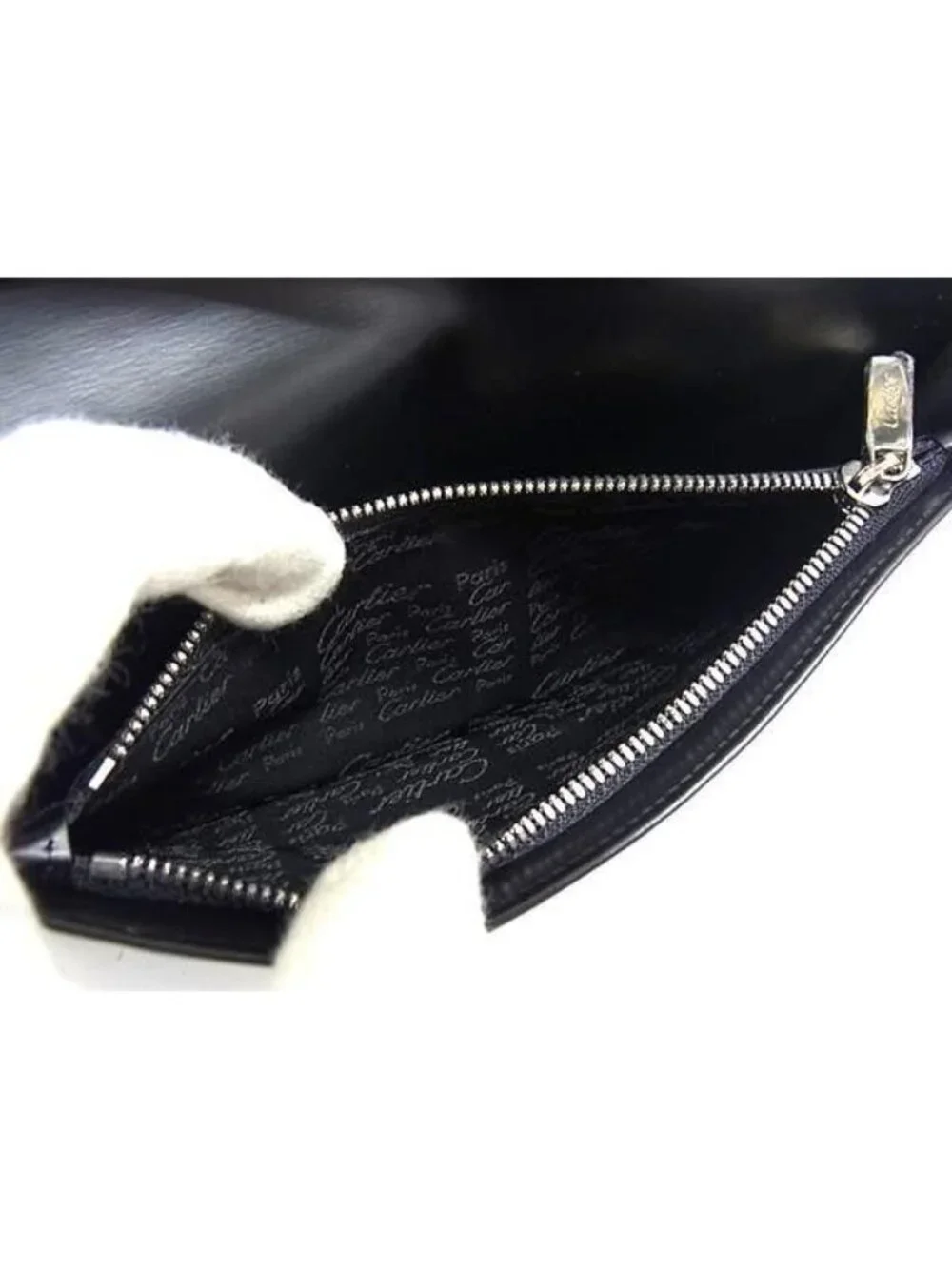 Cartier Wallet Pasha L Black Calfskin Bifold